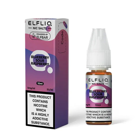 Blueberry Sour Raspberry Nic Salt E-Liquid by Elf Bar Elfliq Salts 10ml