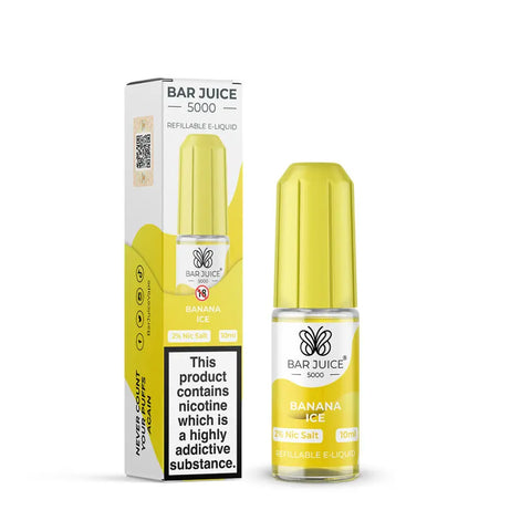 Banana Ice Nic Salt E-Liquid by Bar Juice 5000 10ml