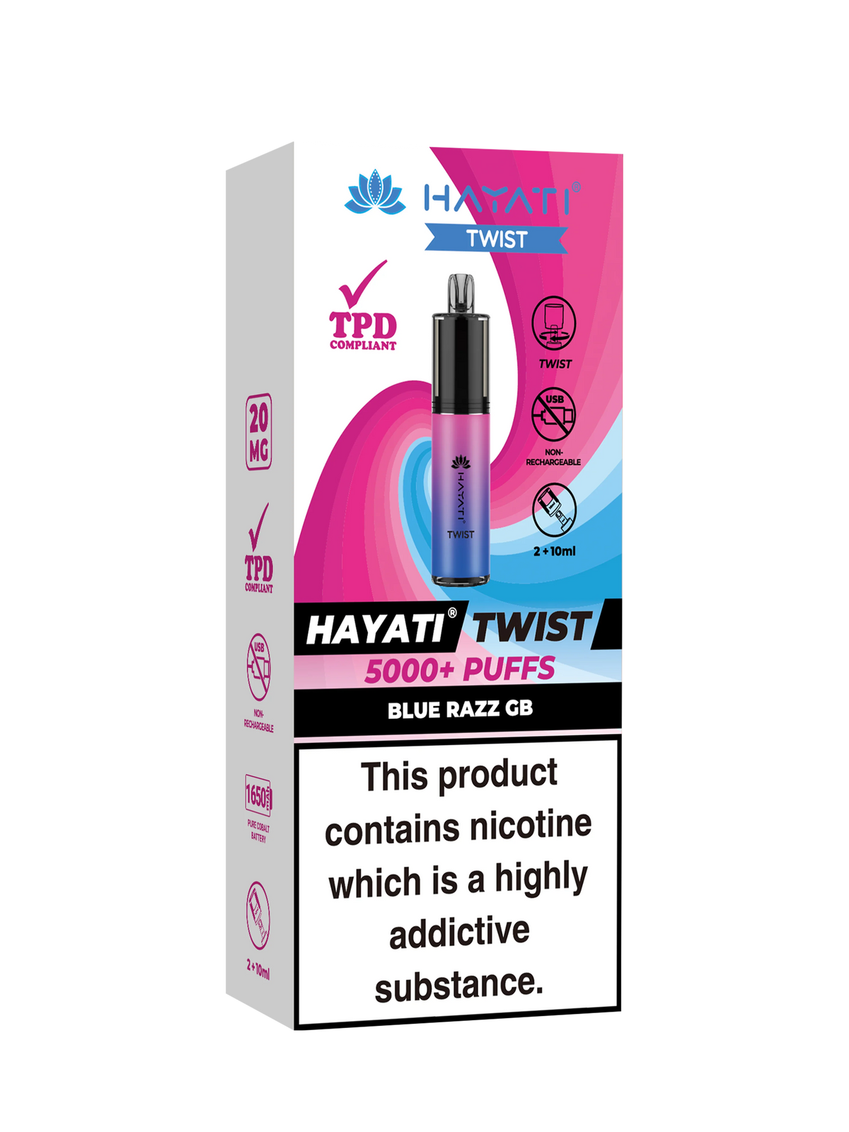 Hayati Twist 5000 Disposable Pod Kit - Blue Razz Gummy Bear