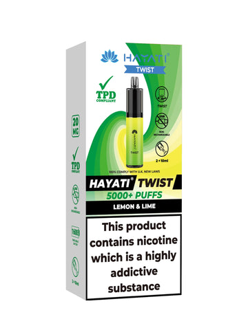 Hayati Twist 5000 Disposable Pod Kit - Lemon & Lime