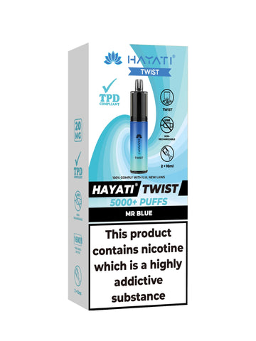 Hayati Twist 5000 Disposable Pod Kit - Mr Blue