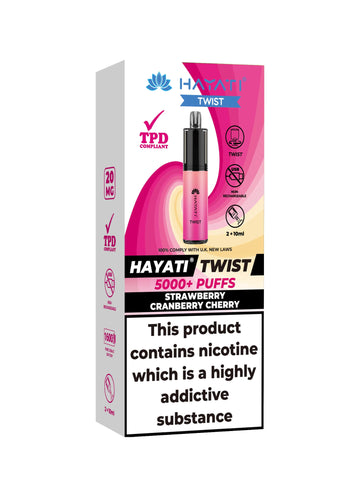 Hayati Twist 5000 Disposable Pod Kit - Strawberry Cherry Cranberry