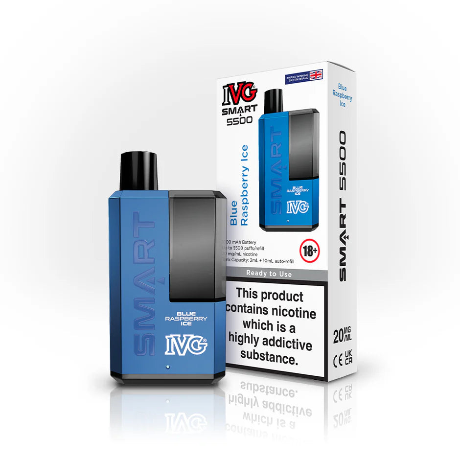 IVG Smart 5500 Disposable Vape Kit 20mg - Blue Raspberry Ice