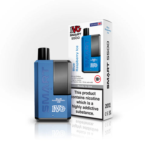 IVG Smart 5500 Disposable Vape Kit 20mg - Blue Raspberry Ice