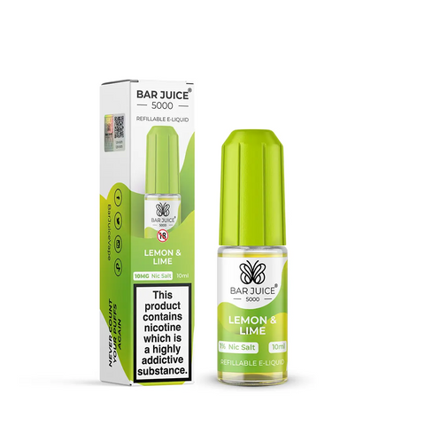 Lemon & Lime Nic Salt E-Liquid by Bar Juice 5000 10ml
